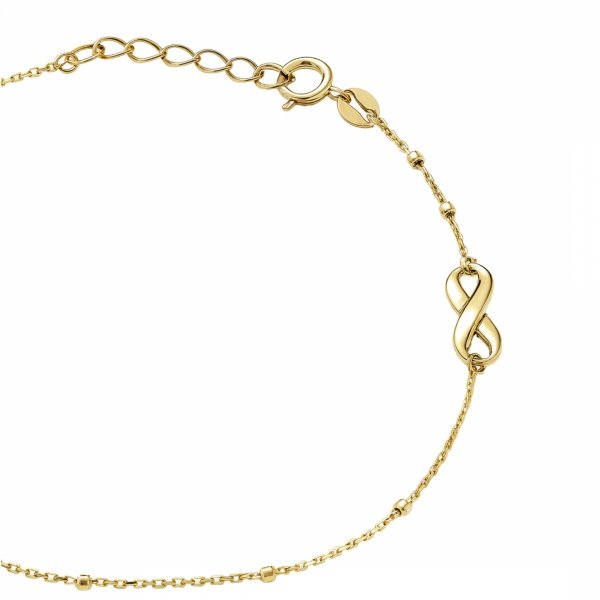 Bransoletka kule z motywem nieskończoności  złoto 375