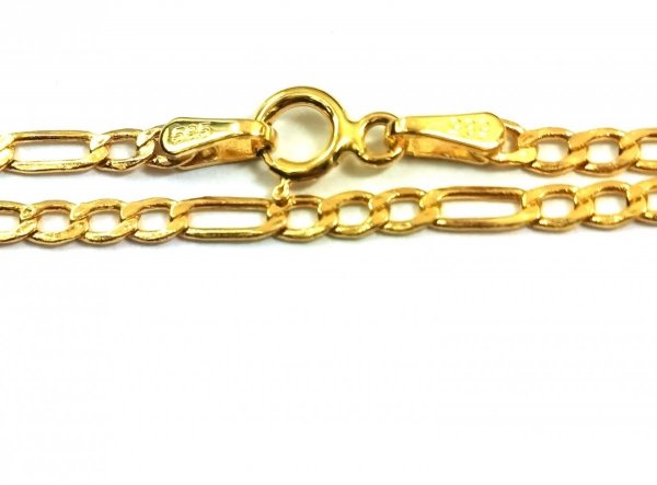 Łańcuch Figaro 45cm złoto 585