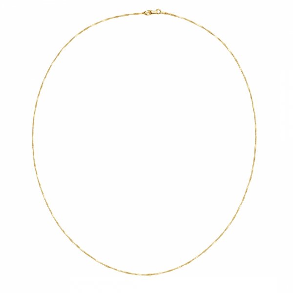 Łańcuszek kuty singapur finezja blaszka 50 cm złoto 585