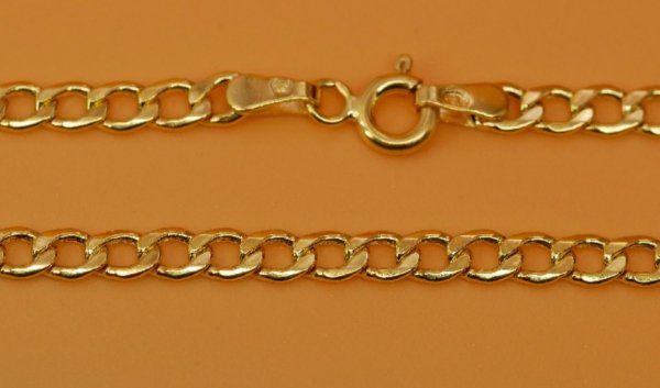 Łańcuch 3mm okazały pancer 45cm złoto 585 