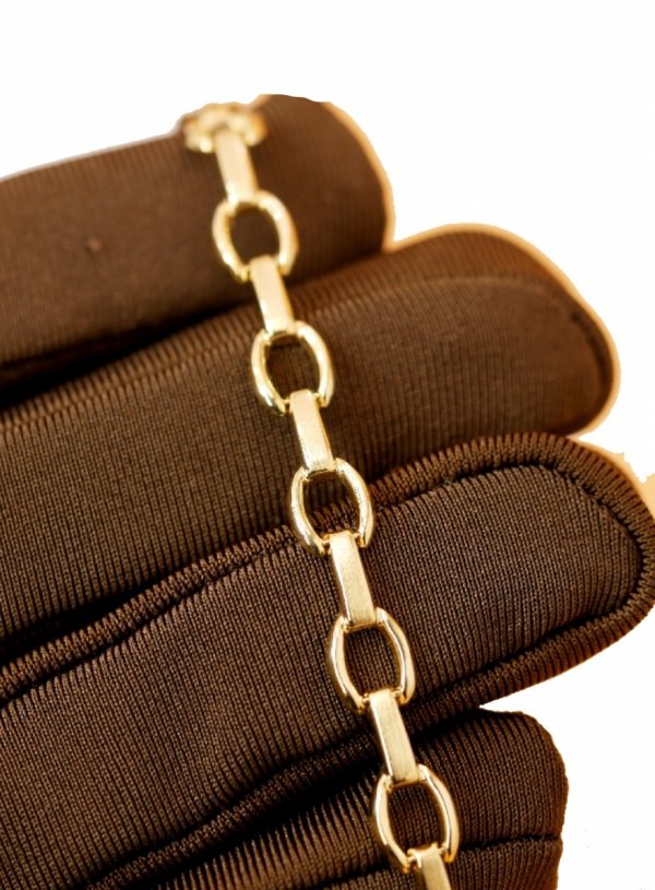 Bransoletka 18,5CM  PÓŁSZTYWNA 6mm złoto 585 
