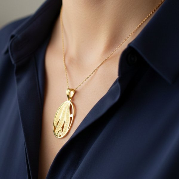 Okazały komplet finezja kolczyki klips wisior złoto 585 