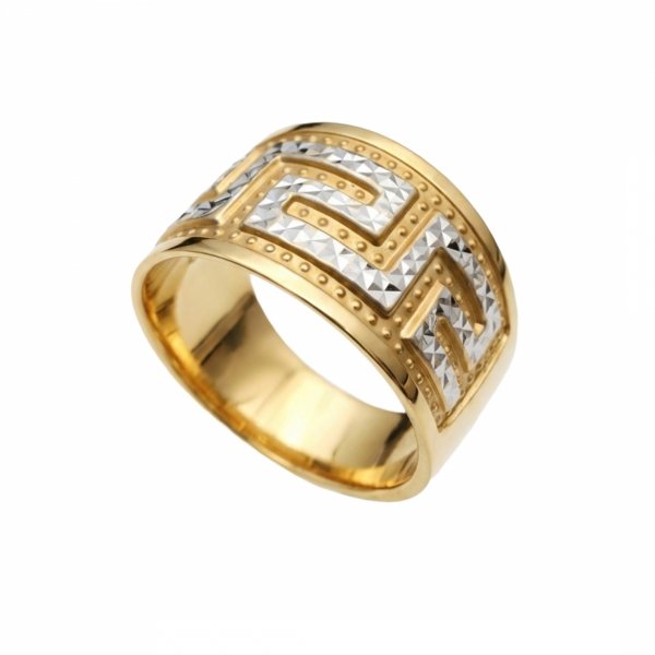 Pierścionek diamentowany z motywem greckim R.19 złoto 585 