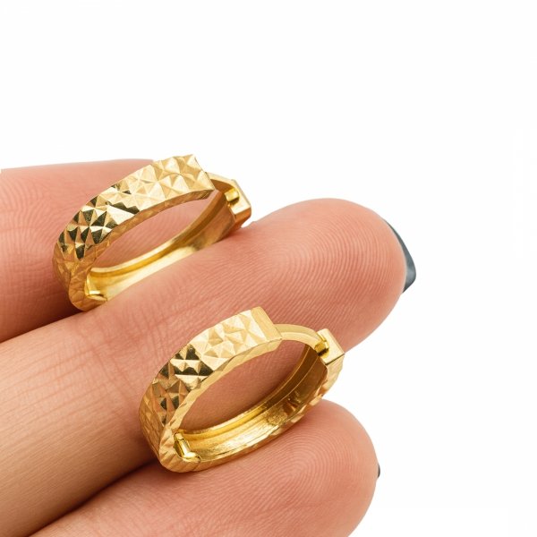  Kolczyki koła diamentowane złoto 585