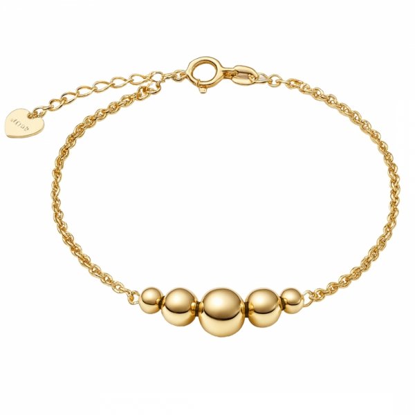 Bransoletka pięć kulek 19cm złoto 585 