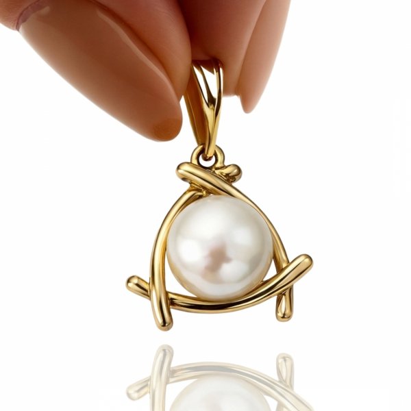 Wisior z perłą złoto 585