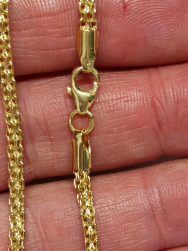 Łańcuszek naszyjnik sznur bismarck  złoto 585 14cT