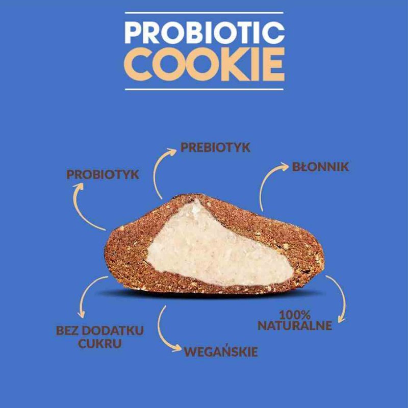 Ciasteczko Probiotic Cookie - Borówka BeRaw, 20g