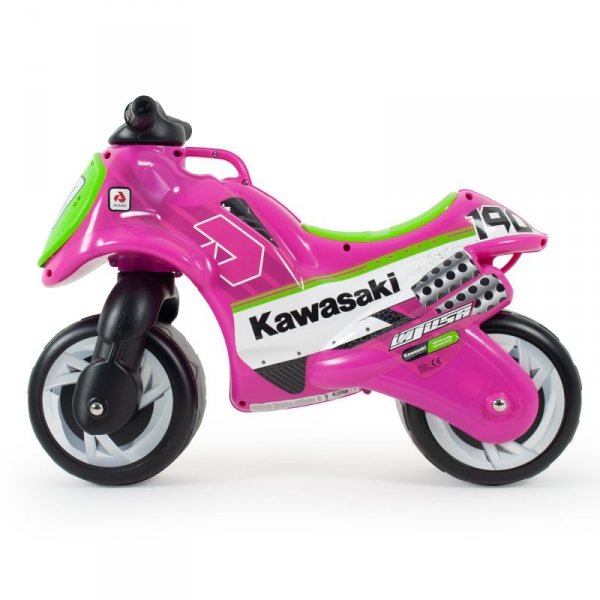 INJUSA Kawasaki Różowy Motorek Biegowy Dla Dzieci