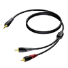 PROCAB CLA711/10 3.5 mm Jack male stereo - 2 x RCA/Cinch male 10 meter