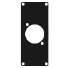 CAYMON CASY103/B CASY 1 space cover plate - 1x D-size hole Black version