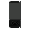 CAYMON CASY 143/B CASY 1 space angled with male SpeakON to 4-pin terminal block Black version