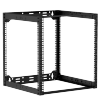 CAYMON OPR512A/B 19 cali in depth adjustable open frame rack - 12 unit - 500 ~ 700 mm Black