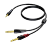 PROCAB CLA713/3 3.5 mm Jack male stereo - 2 x 6.3 mm Jack male mono 3 meter