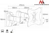 Maclean Uchwyt do monitora 23-42''  30 kg uniwersalny MC-503A S max vesa 200 srebrny