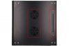 Extralink Szafka wisząca rack 12U 600x600 czarna szklane drzwi