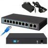 Extralink Switch Perses 8X EX-SG1008PE 10/100/1000M TX PoE AT/AF,  2X GE SFP Full Gigabit PoE