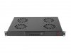 Lanberg Panel wentylacyjny LCD poziomy 1U z termostatem do szaf, 19 cali, 4 wentylatory, 230V, czarny
