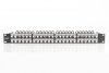 Digitus Modułowy panel krosowy (patch panel) o dużej gęstości połączeń, 19 cali 48x keystone, ekranowany, 1U, Czarny