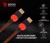 Savio Kabel HDMI 2.0 dedykowany do PC czerwono-czarny 3 m, GCL-04
