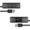 AXAGON HUB 4-portowy HUE-S2BL USB 3.2 Gen 1 charging hub 1.2m   kabel micro USB