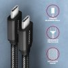 AXAGON Kabel BUCM3-CM15AB USB-C  USB-C, 1.5m, PD 60W, 3A, ALU, oplot Czarny