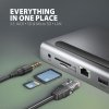 AXAGON HMC-4KX3 Wieloportowy hub USB 5Gbps, 3x USB-A, 2x HDMI + DP + GLAN +  SD/microSD + audio, PD 100W