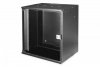 Digitus Szafa sieciowa wisząca 19 cali 12U, SOHO PRO 595 x 540 x 400 mm, nośność 60kg, drzwi szyba, niezłożona, Czarna