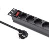Qoltec Listwa zasilająca PDU do RACK 10 cali | 1U | 16A | 4xSchuko | 1.8m