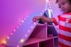 TWINKLY Inteligentne lampki dekoracyjne Strings USB-C (Candies) 200 LED RGB, serca, zielony przewód, 12 m