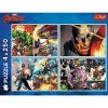 Trefl Puzzle 4x250 elementów Bohaterskie dni Avengers