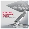 AXAGON STND-LR Podstawa do laptopów aluminiowa 10-16 cali regulowane kąty nachylenia, obrót o 360 stopni