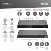Digitus Przełącznik / Switch HDMI 4x1, 8K/60Hz (4:4:4) z HDR, 48 Gbps, HDCP 2.3, Toslink / Stereo, EDID