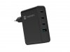 Natec Ładowarka sieciowa Ribera GAN 3xUSB-C + 1x USB-A 100W czarna