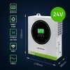 Qoltec Hybrydowy Inwerter solarny Off-Grid 3500W | 100A | 24V | MPPT |  Sinus | opcja Wi-Fi | Power Factor 1.0
