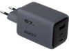 AUKEY PA-C3 ładowarka sieciowa 3xUSB (2xUSB-C + 1xUSB-A) 67W 5A QC5.0 PD3.0 AFC PPS FCP SCP