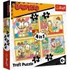 Trefl Puzzle 4w1 Garfield kocha lazanie