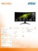 MSI Monitor MAG 346CQ 34 cale/LED/UWQHD/Curved/180Hz/czarny