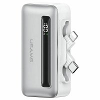USAMS Powerbank 4500mAh 20W USB-C/Lightning Fast Charge srebrny 