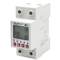 Qoltec Przekaźnik 63A na szynę DIN z licznikiem energii elektrycznej | Timer | Tuya | Wi-Fi | LED ~ 