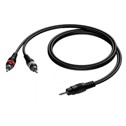 Procab CAB711/10 3.5 mm Jack male stereo - 2 x RCA/Cinch male 10 meter