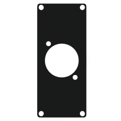 CAYMON CASY103/B CASY 1 space cover plate - 1x D-size hole Black version