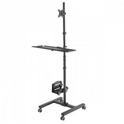 Maclean Stand wózek do monitora CPU na kółkach MC-793