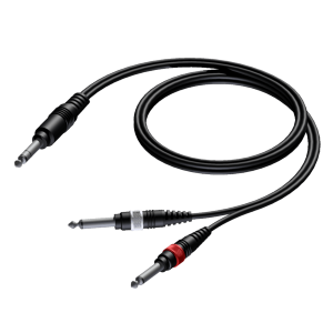 Procab CAB721/1.5 6.3 mm Jack male stereo - 2 x 6.3 mm Jack male 1,5 meter