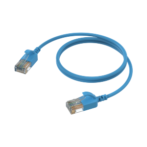 PROCAB CSD560BU/0,5 Kabel sieciowy Slimline - CAT6A RJ45 - RJ45 U/UTP wersja niebieska - 0,5 ma