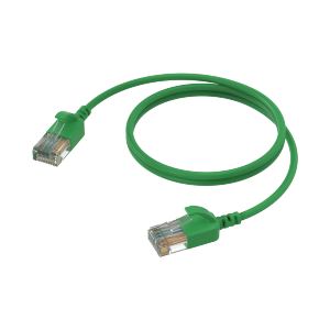 PROCAB CSD560G/0,3 Kabel sieciowy Slimline - CAT6A RJ45 - RJ45 U/UTP Wersja zielona - 0,3 ma