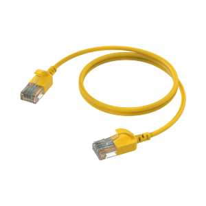 PROCAB CSD560Y/1.5 Kabel sieciowy Slimline - CAT6A RJ45 - RJ45 U/UTP Wersja żółta - 1,5 ma