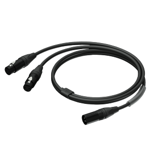 PROCAB PRA736/1.5 XLR male - 2 x XLR female - UltraFlex™ 1.5 meter