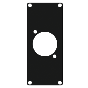 CAYMON CASY103/B CASY 1 space cover plate - 1x D-size hole Black version