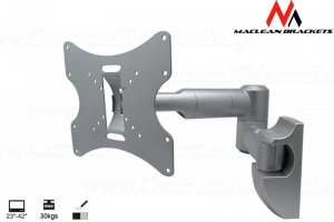 Uchwyt do telewizora lub monitora Maclean MC-503A S 23-42 cale 30kg srebrny max VESA 200x200